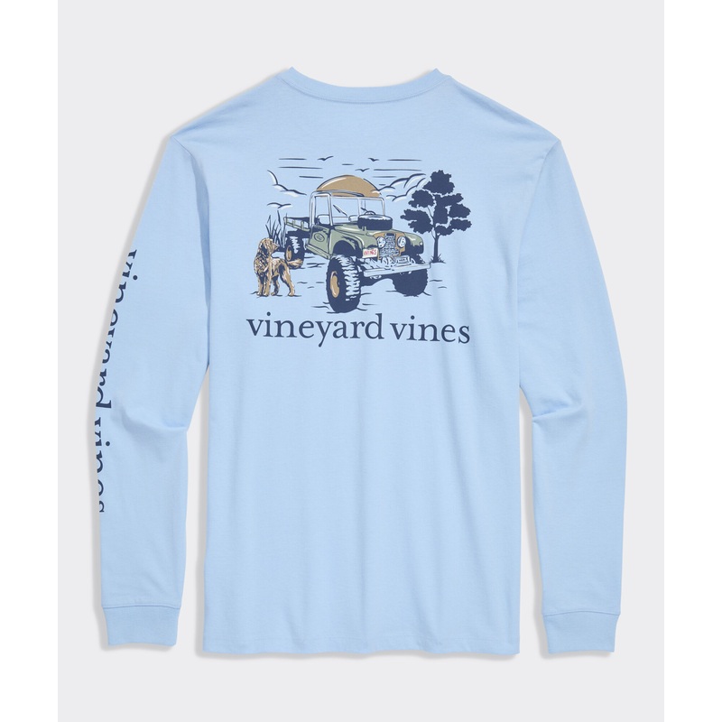 Autumn Truck & Dog Long-Sleeve Pocket Tee