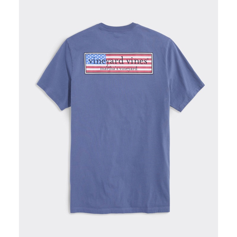 Classic USA Logo Box Short-Sleeve Pocket Tee