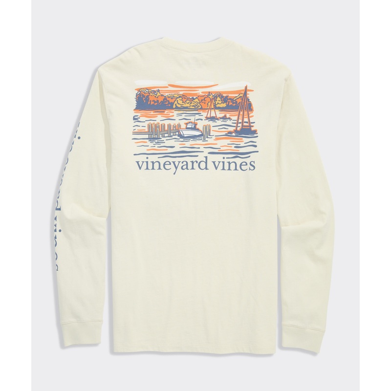 Dockside Autumn Wakes Long-Sleeve Pocket Tee
