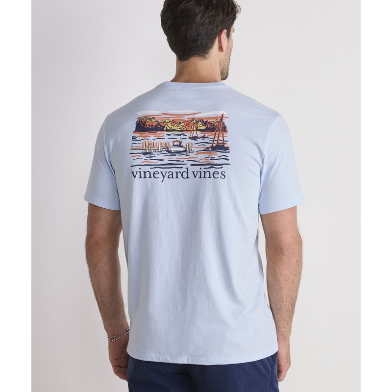 Dockside Autumn Wakes Short-Sleeve Pocket Tee