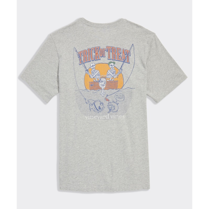 Fishing Skeletons Short-Sleeve Pocket Tee