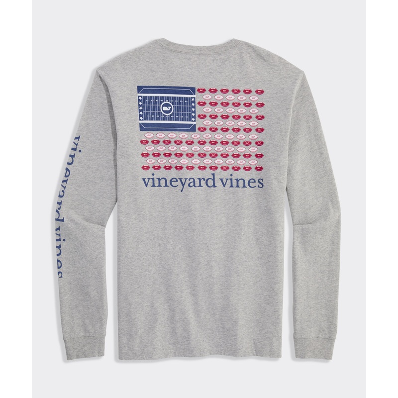 Football Flag Long-Sleeve Pocket Tee