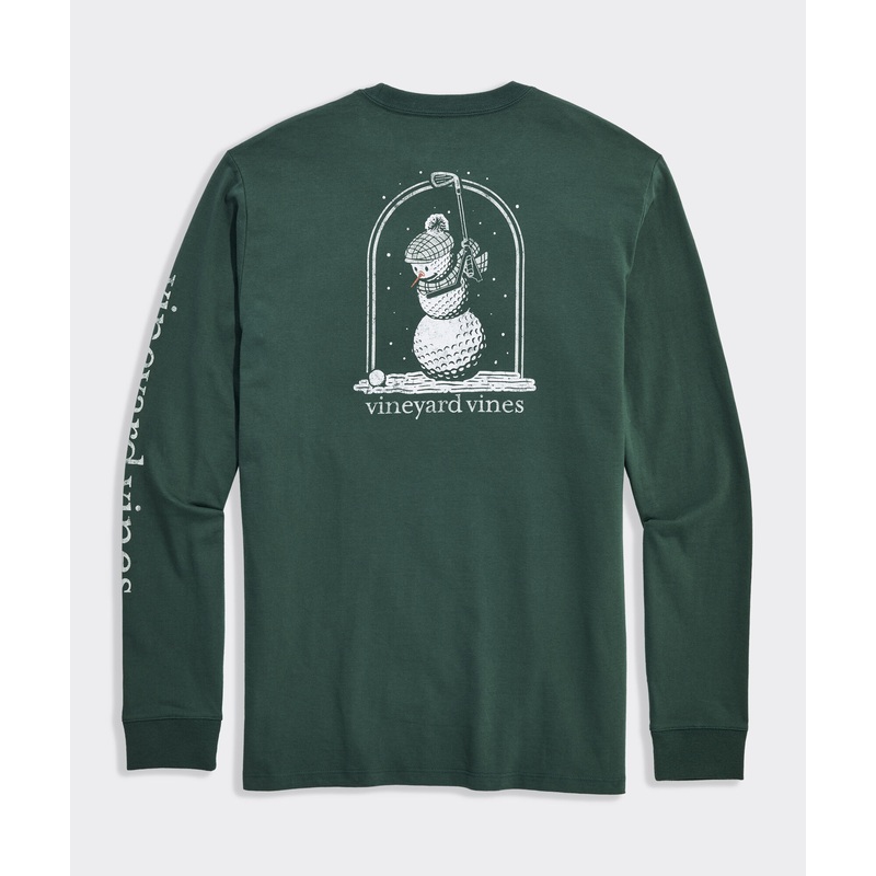 Golf Ball Snowman Long-Sleeve Tee