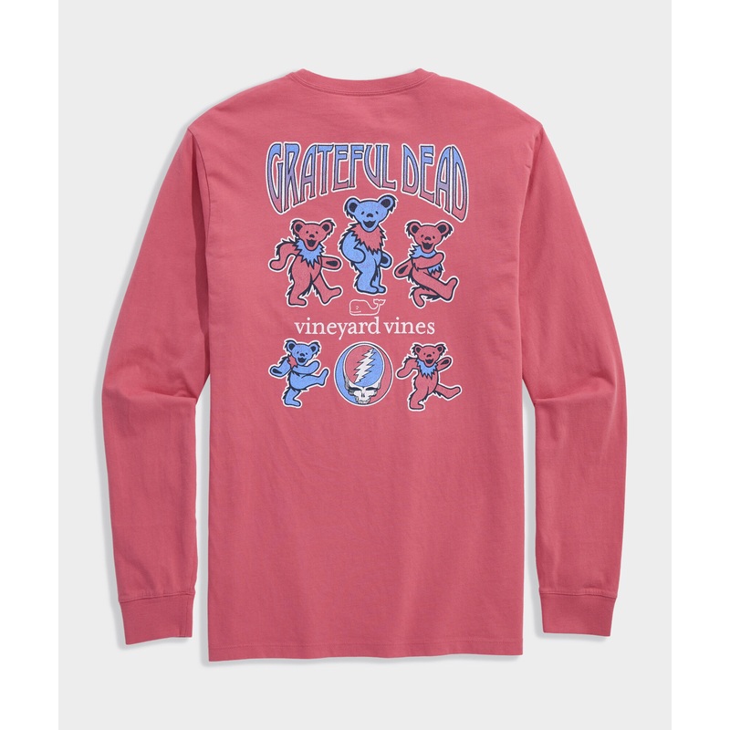 Grateful Dead x vineyard vines Red, White & Blue Bears Long-Sleeve Pocket Tee
