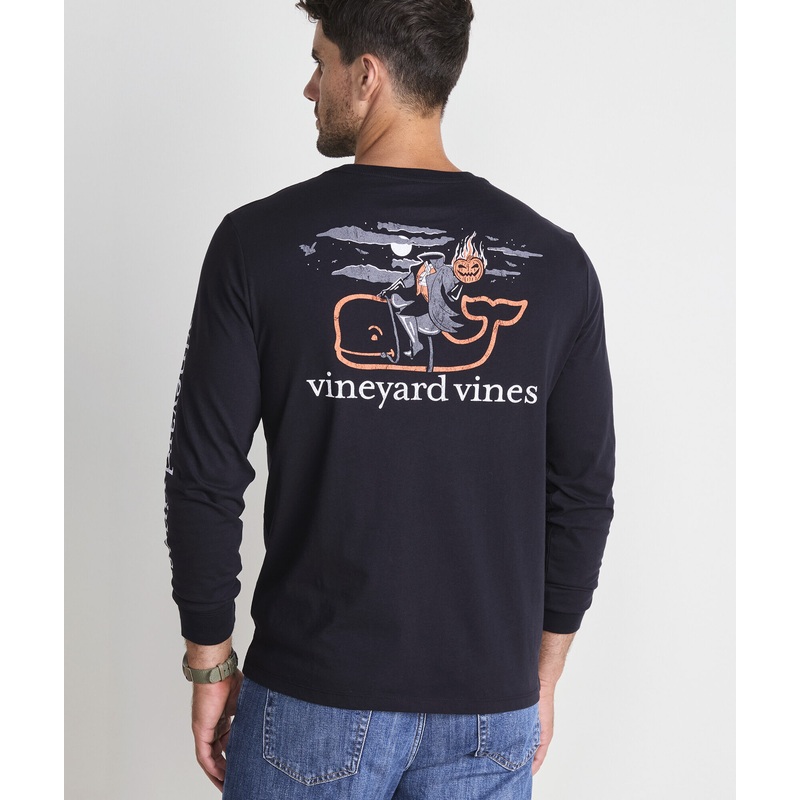 Headless Horseman Whale Long-Sleeve Pocket Tee
