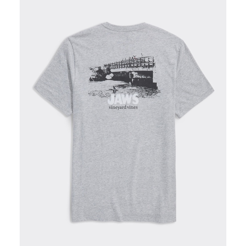 JAWS x vineyard vines Jaws Bridge Short-Sleeve Pocket Tee
