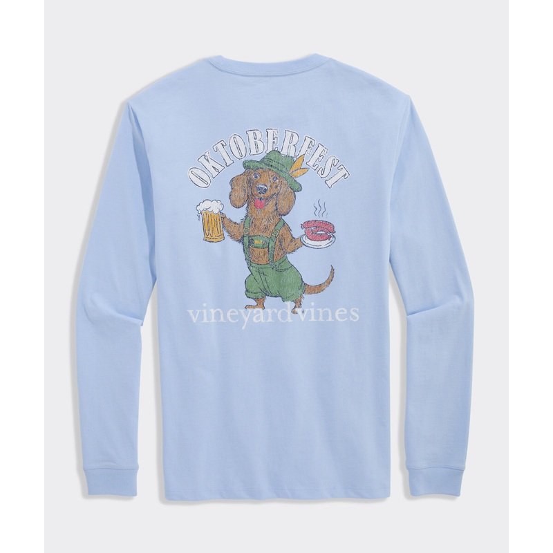 Oktoberfest Doxie Dog Long-Sleeve Pocket Tee