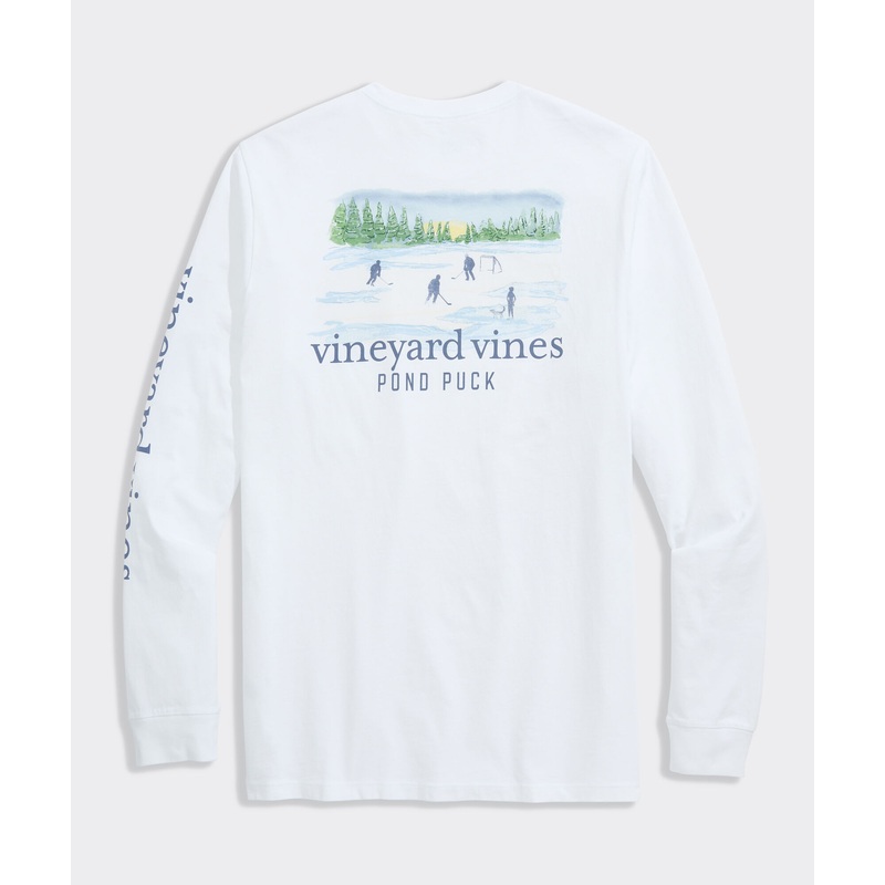 Painted Pond Puck Long-Sleeve Pocket Tee