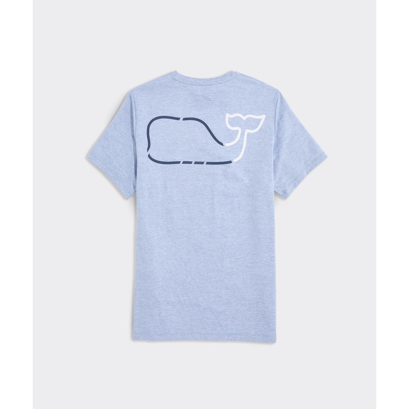 Performance On-The-Go Whale Outline Short-Sleeve Harbor Tee