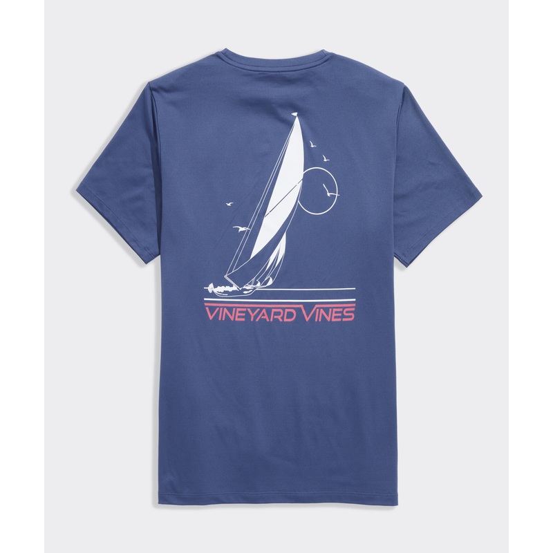 Performance Retro Sailboat Short-Sleeve Harbor Tee