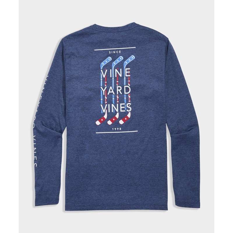 Performance USA Hockey Sticks Long-Sleeve Harbor Tee