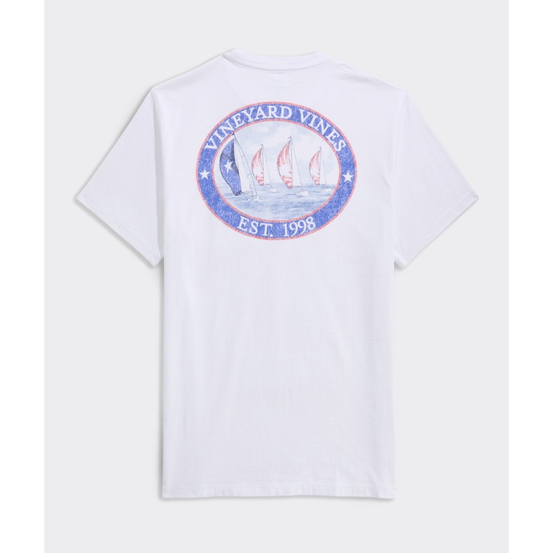 Sail Scene Short-Sleeve Pocket Tee