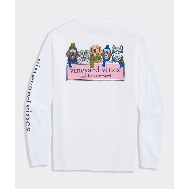 Winter Pups Logo Box Long-Sleeve Tee