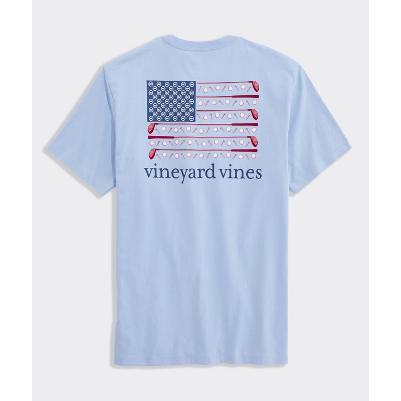 Americana Golf Flag Short-Sleeve Pocket Tee