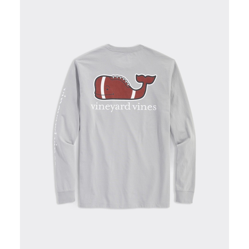 Football Whale Long-Sleeve Pocket Tee