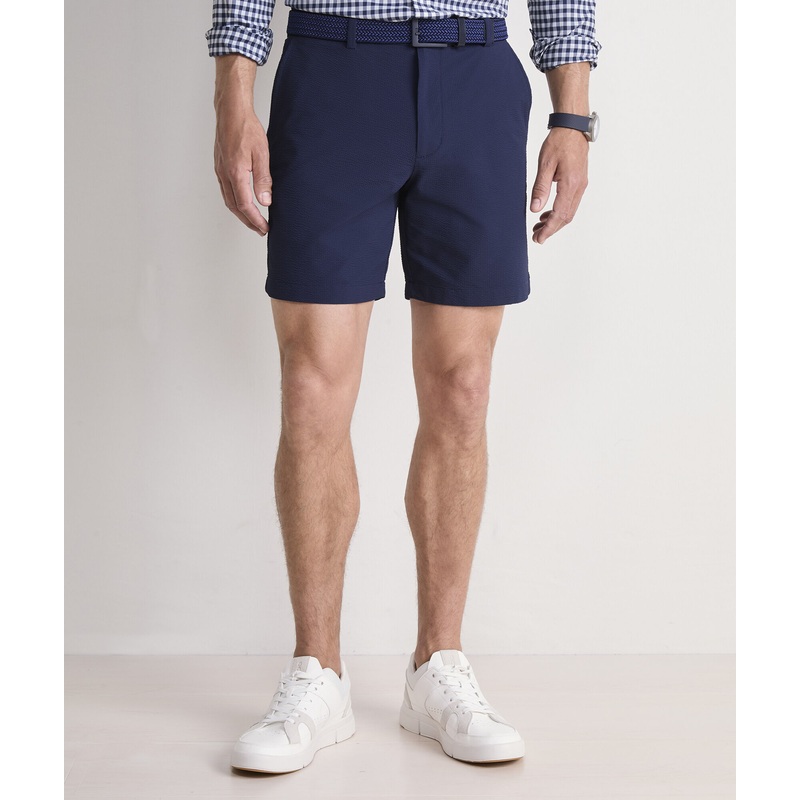 7 Inch On-The-Go Seersucker Shorts