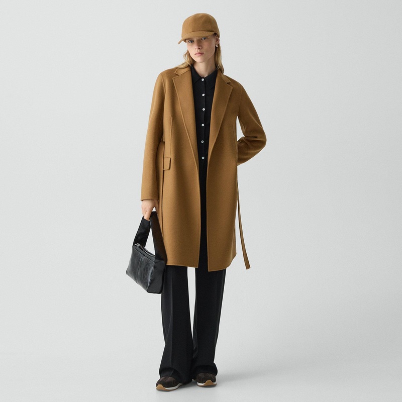 Belted Coat in Double-Face Wool-Cashmere