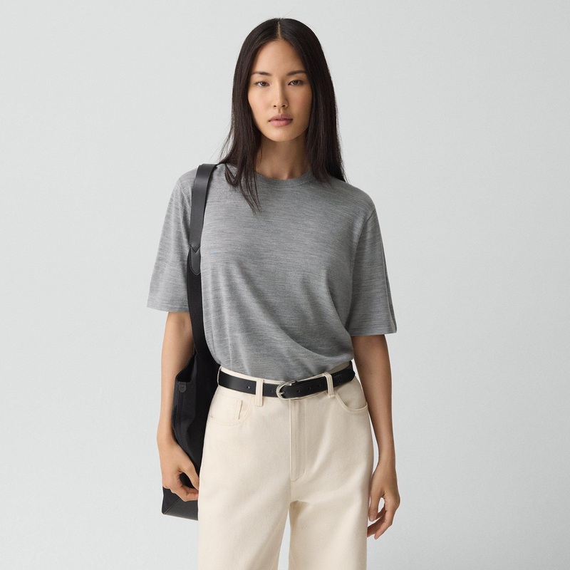 Boyfriend Tee in Regal Wool