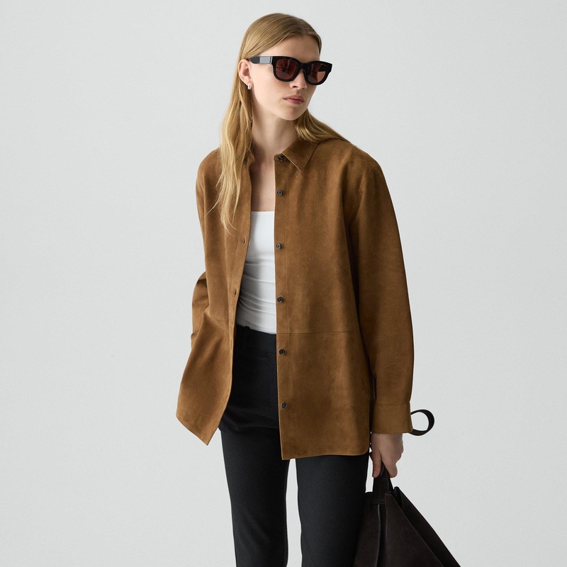 Classic Menswear Shirt in Suede