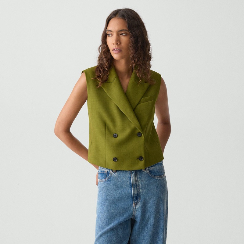 Double-Breasted Vest in City Twill