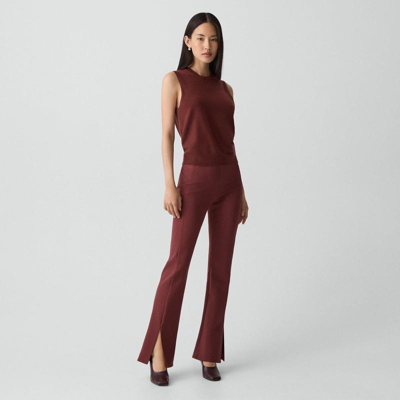 Flared Slit Legging in Motion Ponte