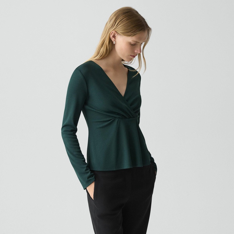 Gathered Top in Crepe Jersey