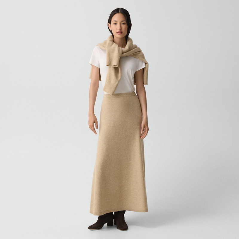 Knit Pull-On Skirt in Astor Wool