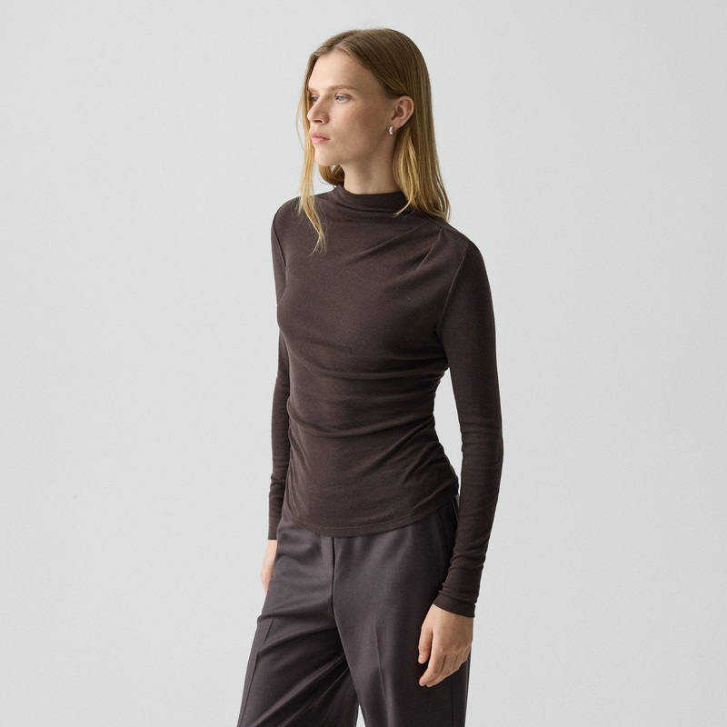 Mock Neck Top in Soft Rib