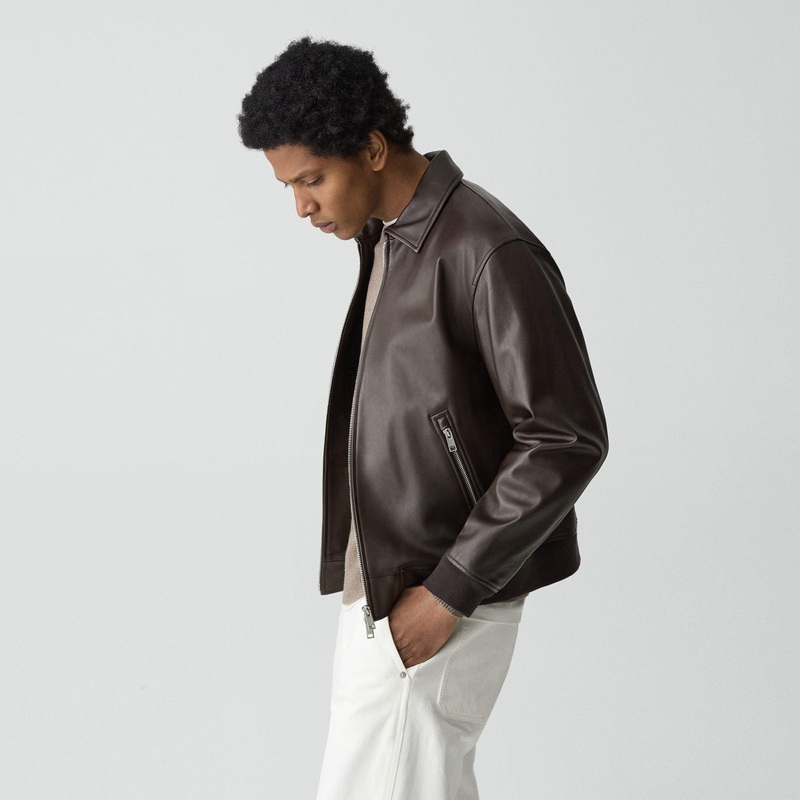 Wyatt Zip Jacket in Leather