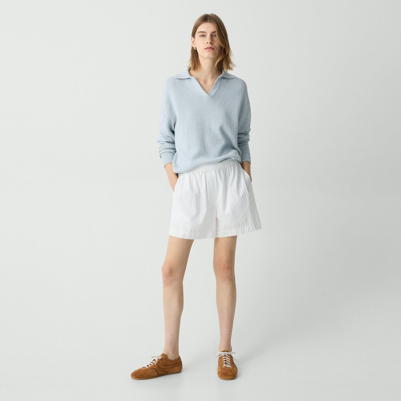 Boxer Short in Linear Cotton