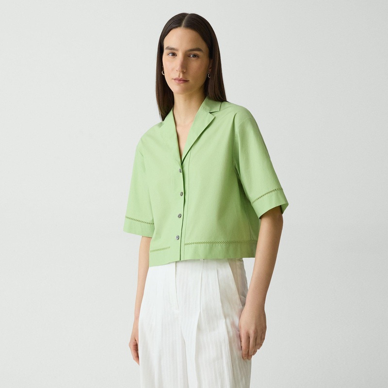 Boxy Camp Shirt in City Poplin