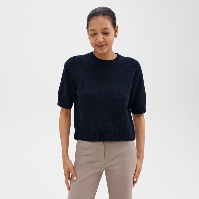 Cropped Tee in Cashmere