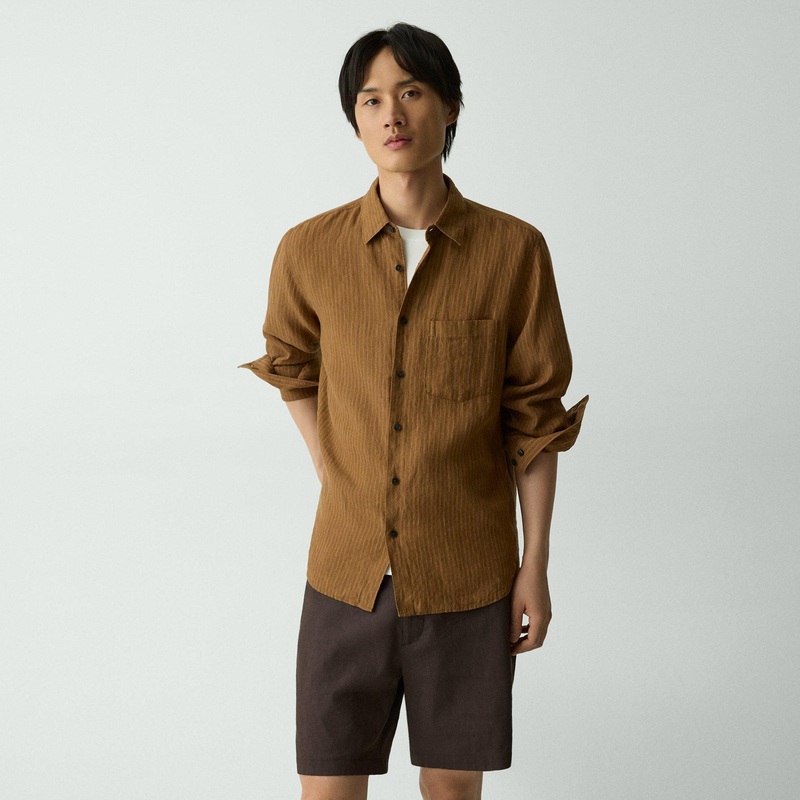 Irving Shirt in Striped Linen