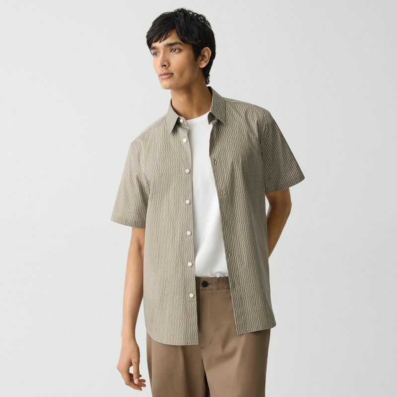 Irving Short-Sleeve Shirt in Stretch Cotton