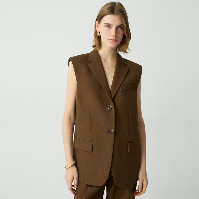 Oversized Vest in Wool-Blend