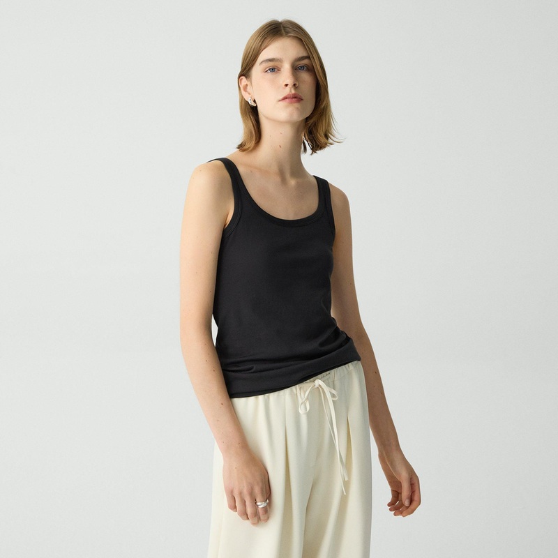 Scoop-Neck Tank Top in Cotton
