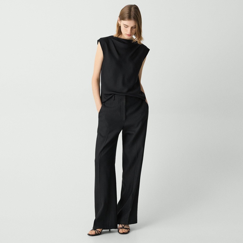 Straight Pant in Linen-Viscose