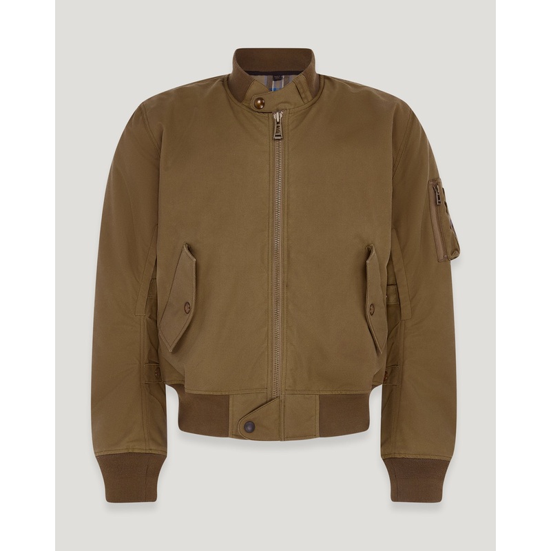 brecon motorcycle bomber jacket Waxed Cotton
