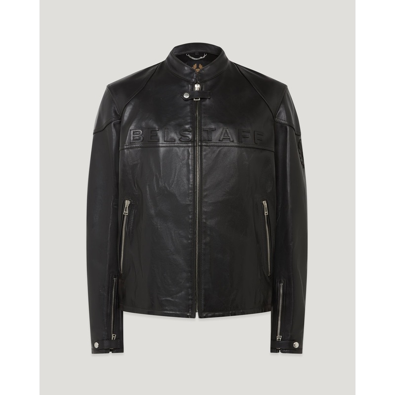 competition racer jacket Waxed Leather