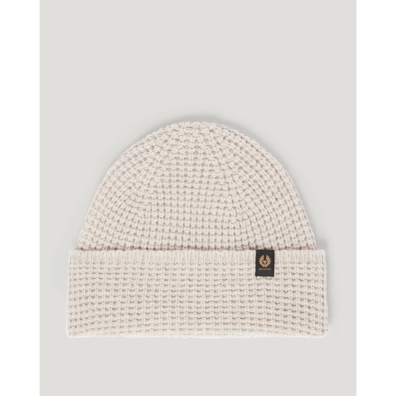 tuck rib beanie hat Lambswool