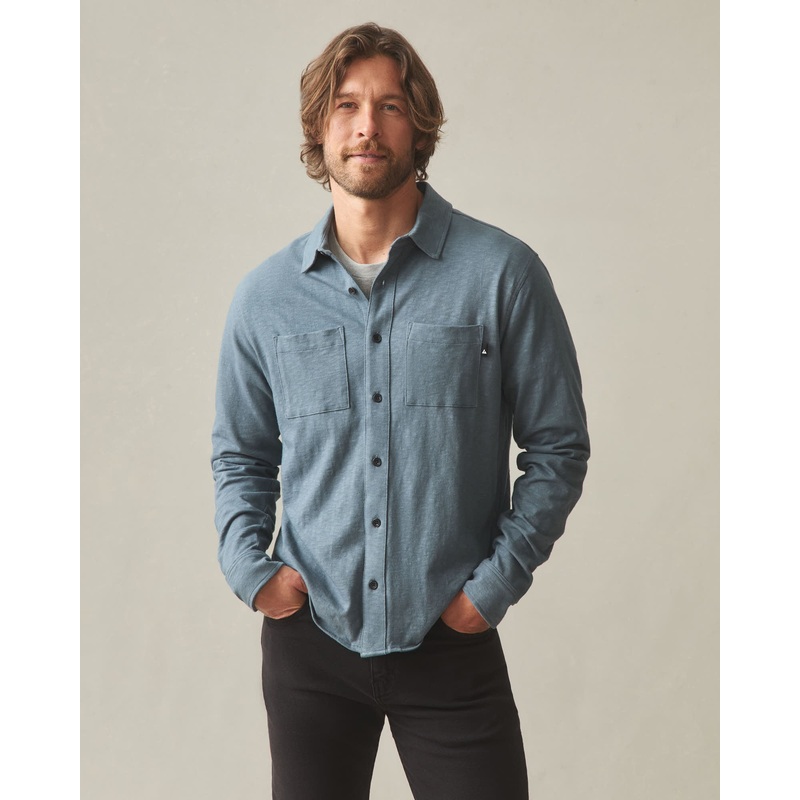 Men’s Premium Slub Button Up Long Sleeve