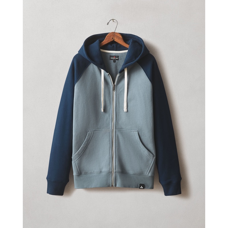 Men’s Raglan Colorblock Midweight Full Zip