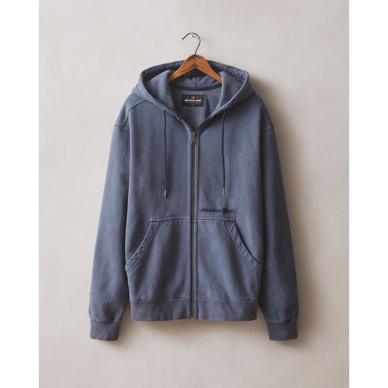 Men’s Vintage Wash Relaxed Classic Full Zip