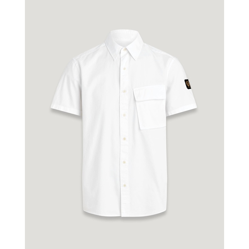 scale short sleeve shirt Garment Dye Cotton