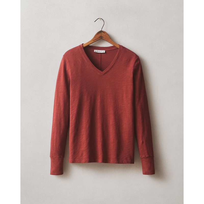 Women’s Premium Slub Long Sleeve V-Neck Tee