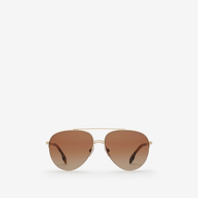 Check Detail Aviator Sunglasses
