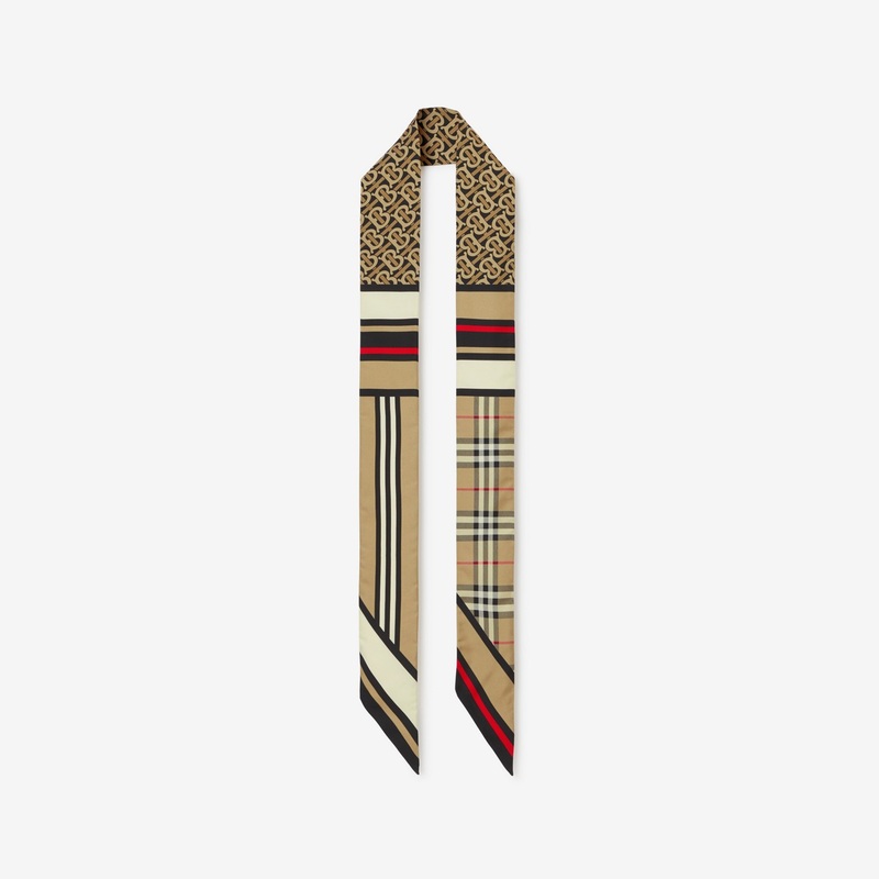 Skinny Montage Silk Scarf