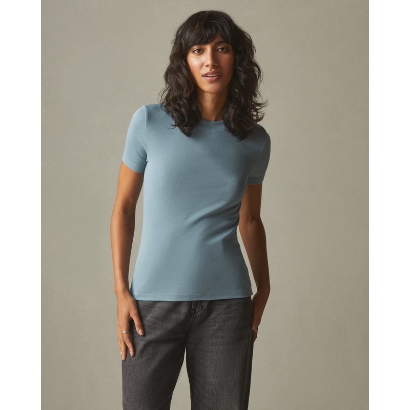Women’s Stretch Rib Crew Tee