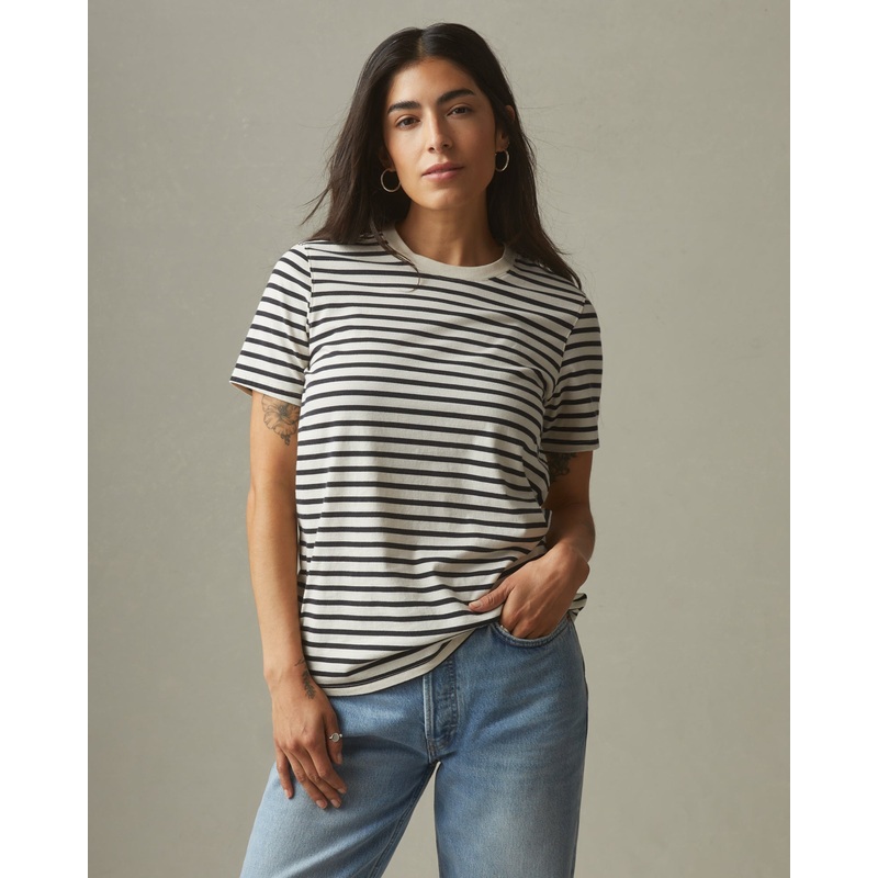 Women’s Striped Classic Cotton Crew