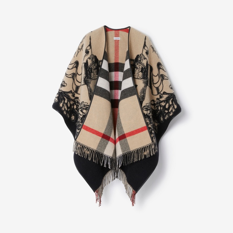 Reversible EKD Check Wool Cape